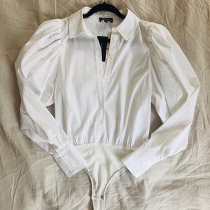 Danielle Bernstein Puff Sleeve Bodysuit